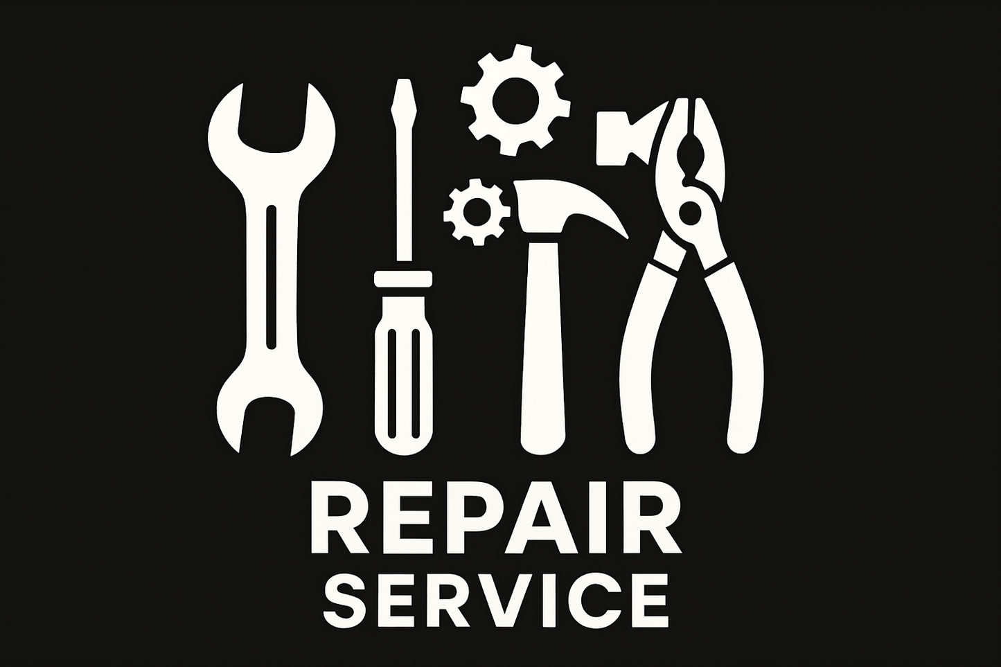 dont include anyone in it. instead, create a bold, simple image making repair work apparent.