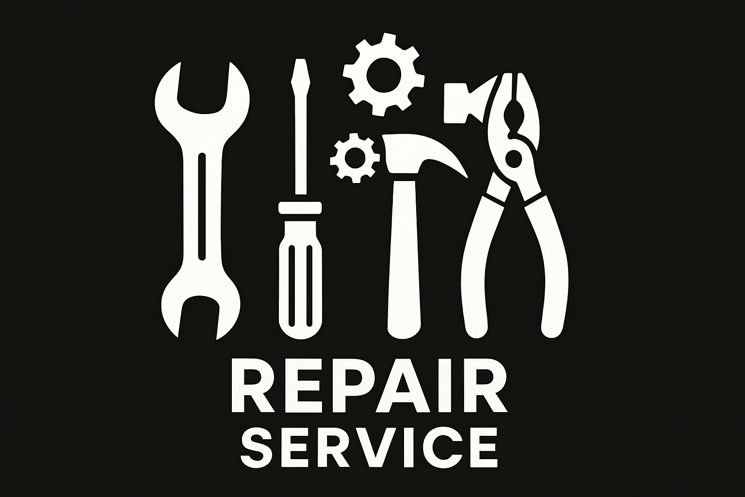 dont include anyone in it. instead, create a bold, simple image making repair work apparent.